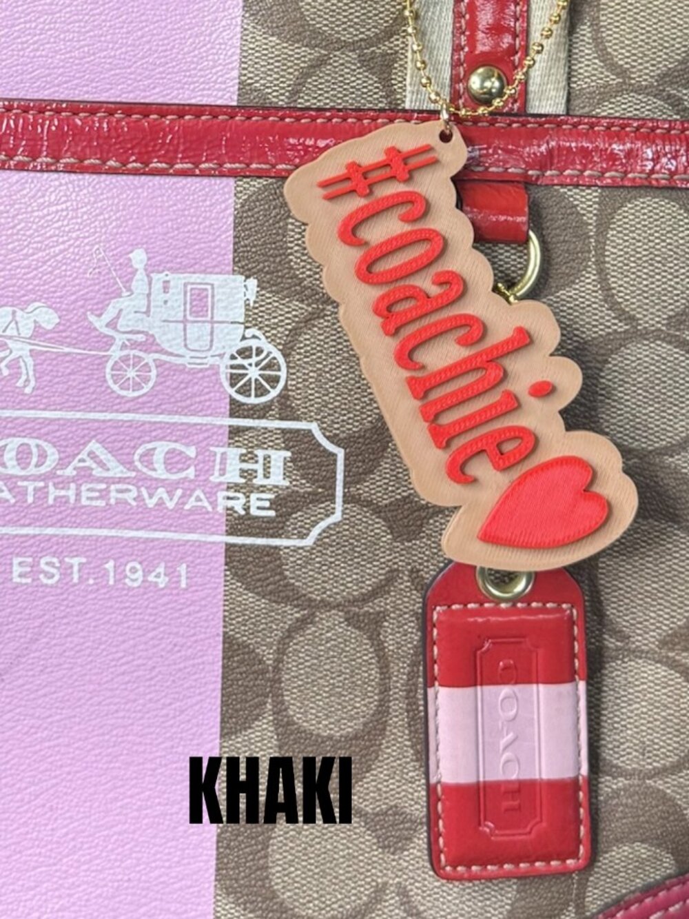 “#coachie” Bag Charm / Keychain Handmade - 3D Printed - Picture 5 of 5
